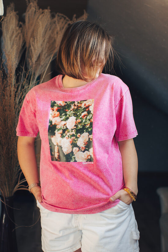 Krekls - rozā rozītes | M